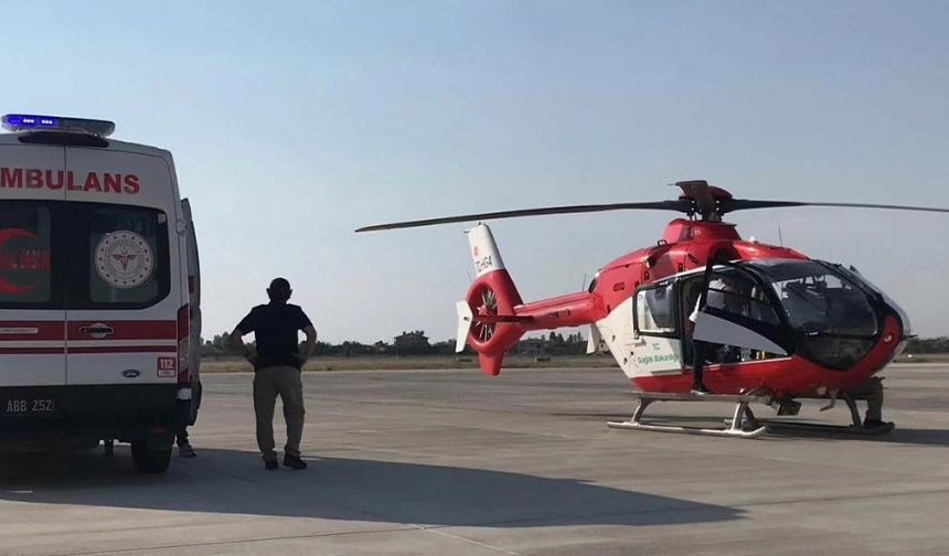 Kalp hastası bebek helikopter ambulansla Diyarbakır'a sevk edildi