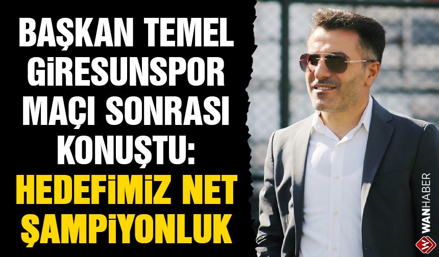 Erol Temel, Giresunspor maçı sonrası konuştu