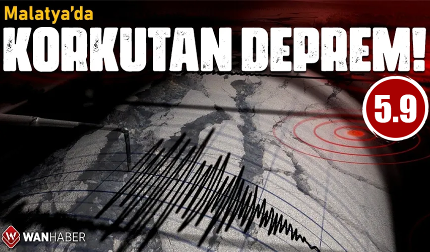 Malatya'da 5.9 büyüklüğünde deprem