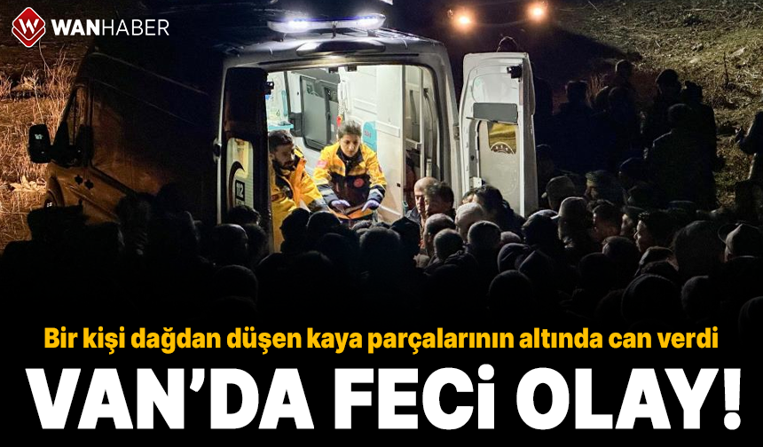 Van'da acı olay! Dağdan düşen kaya parçaları can aldı!