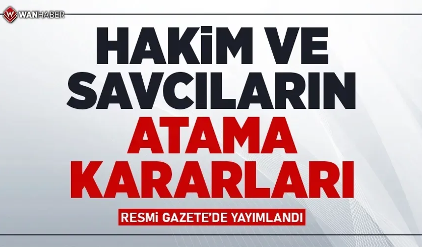 Hakim ve Savcılar Kurulu'na ait atama kararları Resmi Gazete’de