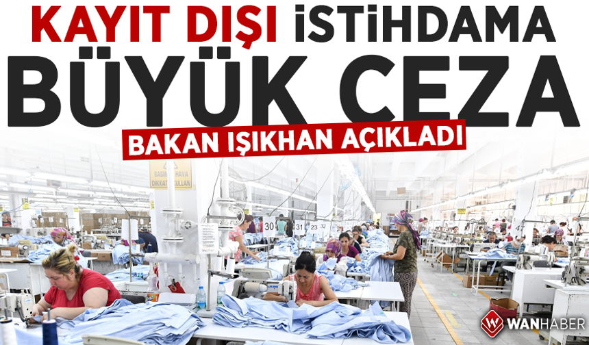 Kayıt dışı istihdama 1 milyar 609 milyon lira ceza