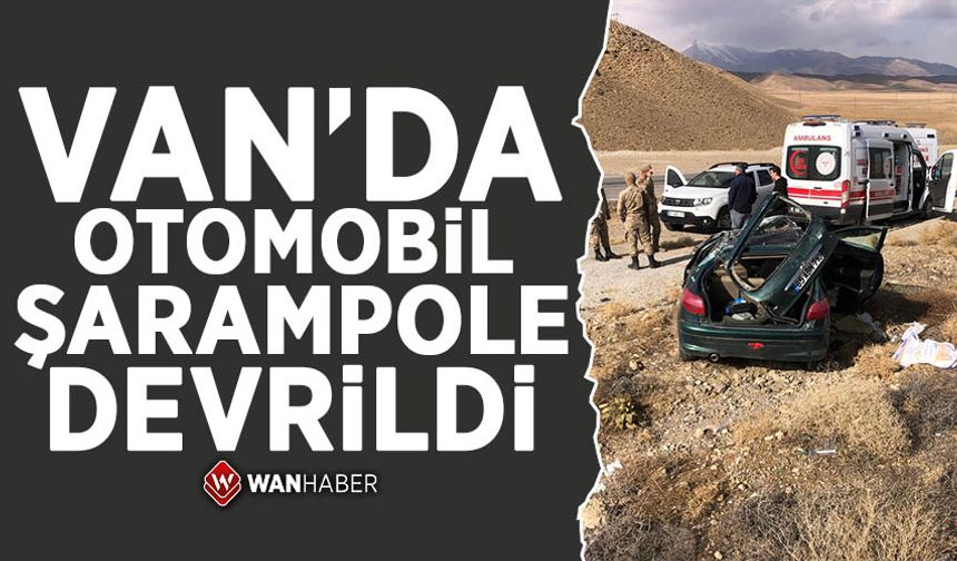 Van'da otomobil şarampole devrildi! 3 kişi yaralandı