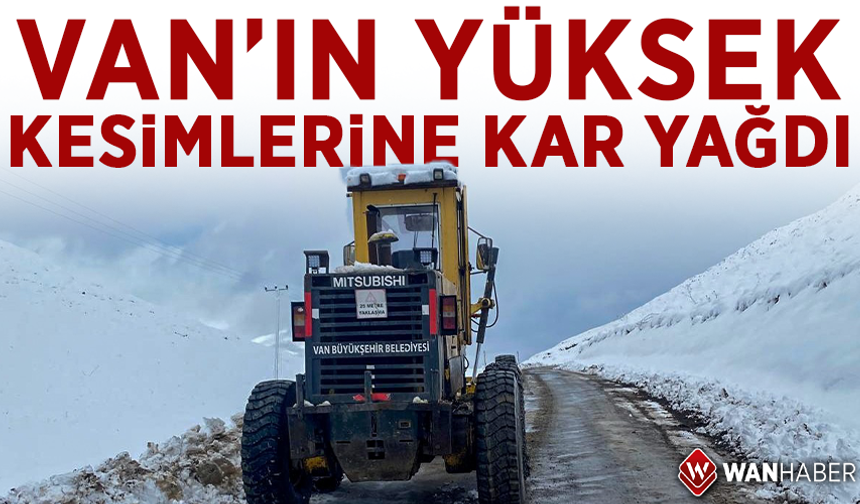 Van'ın yüksek kesimlerine kar yağdı