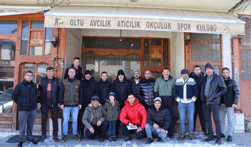 Oltu’da avcılar sınava girdi