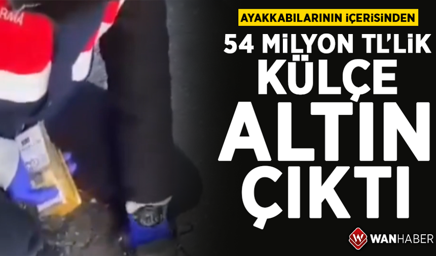 Ayakkabılarının içerisinden 54 milyon TL'lik külçe altın çıktı