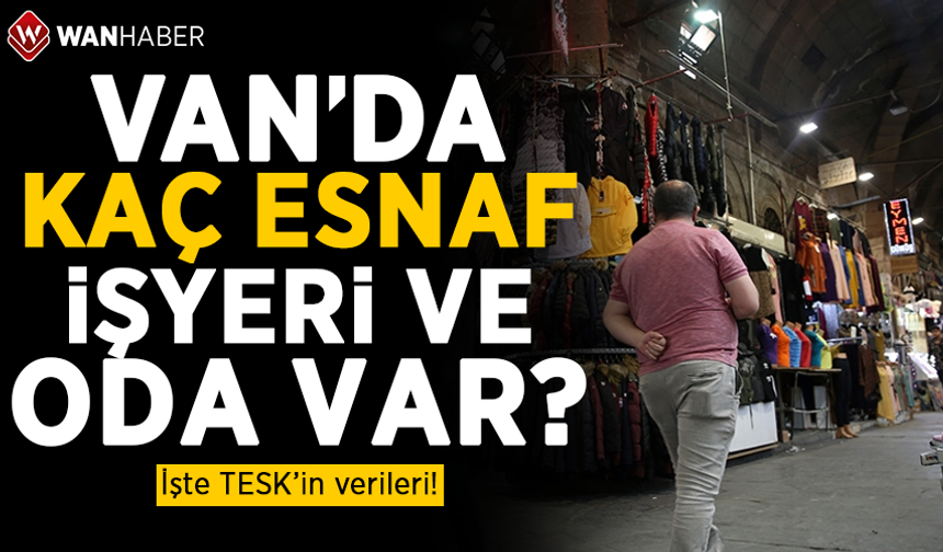 Van’da kaç esnaf, işyeri ve oda var? İşte TESK’in verileri!