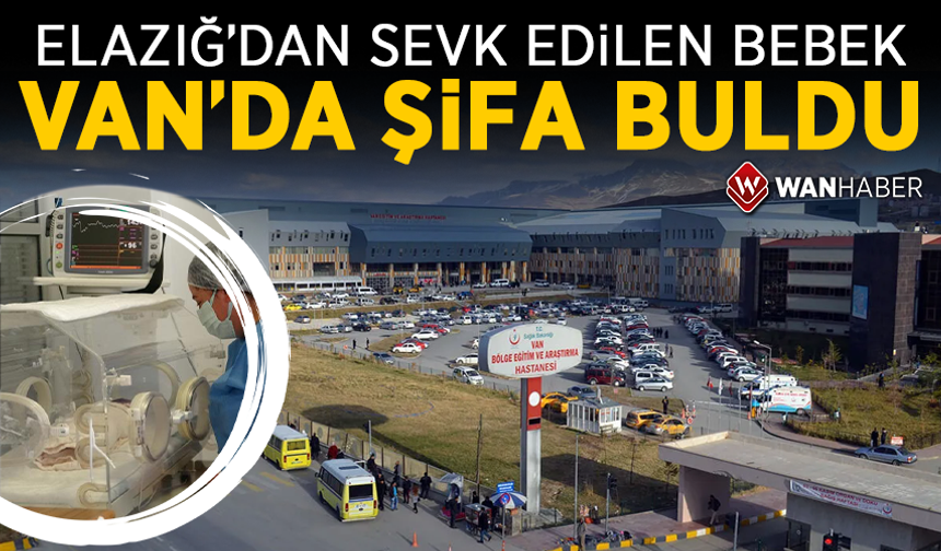 Elazığ'dan sevk edilen bebek Van'da şifa buldu