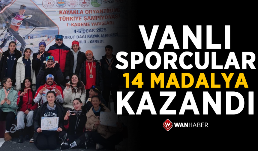 Vanlı sporcular 14 madalya kazandı