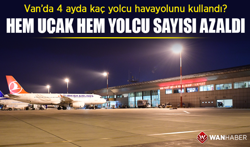 Van’da 4 ayda kaç yolcu havayolunu kullandı? Hem uçak hem yolcu sayısı azaldı…