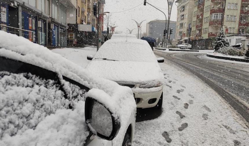 Hakkari'de mevsimin ilk karı yağdı