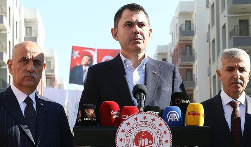 Bakan Kurum: Depremden etkilenen 11 ilde artık son tuğlalar konuluyor