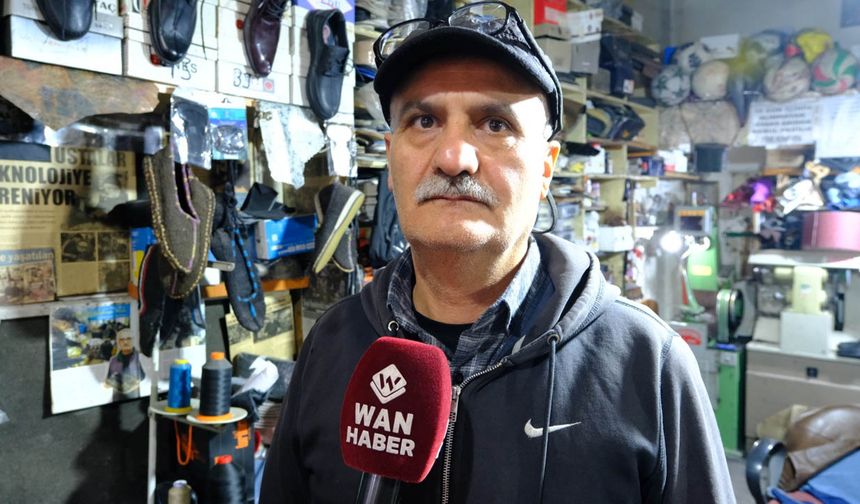 Van’da ayakkabı tamircilerinde yoğunluk arttı