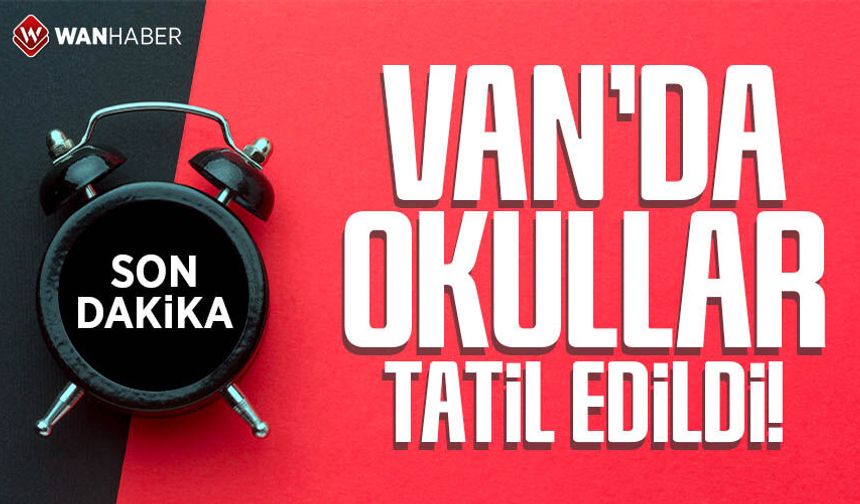 Van’da okullar tatil edildi