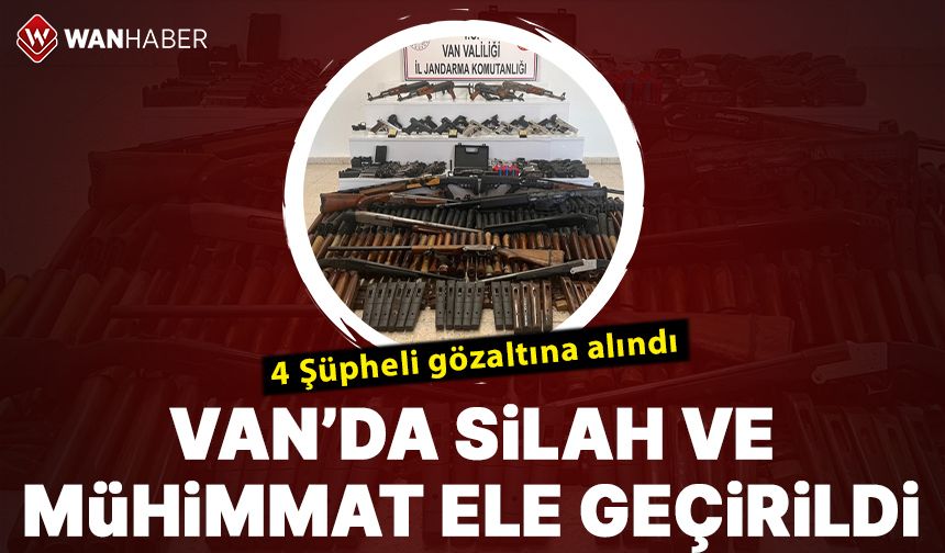 Van'da mühimmat ve silah ele geçirildi