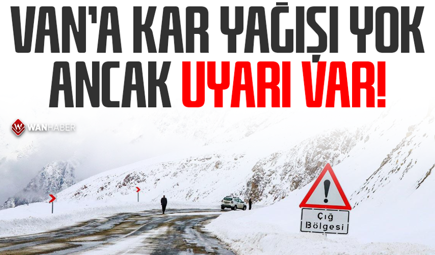 Meteoroloji Van'ı çığ tehlikesi için uyardı!