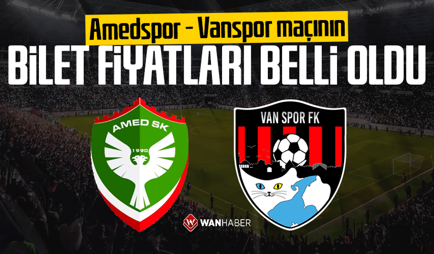 Amedspor - Vanspor maçının bilet fiyatları belli oldu
