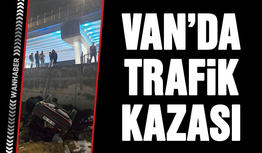 Van'da köprülü kavşakta trafik kazası