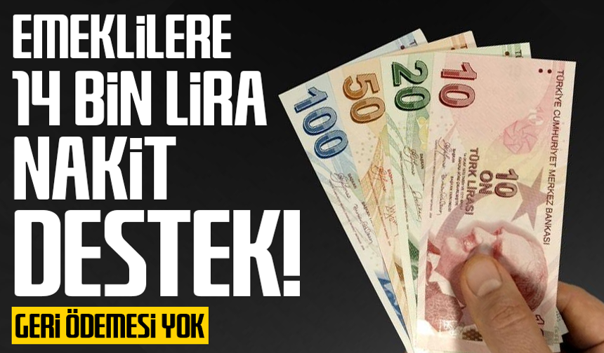 Emeklilere 14 bin lira nakit destek! Geri ödemesi yok