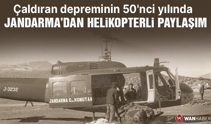 Jandarma'dan Çaldıran depremine özgü paylaşım