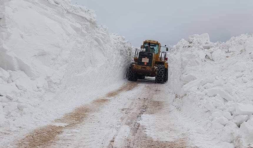 Türkiye-İran sınır hattında karla mücadele çalışması