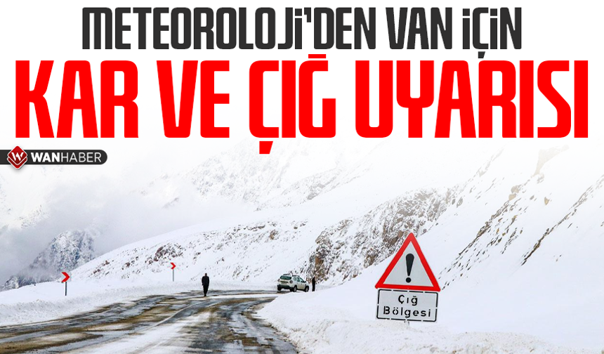 Meteoroloji’den Van için kar ve çığ uyarısı