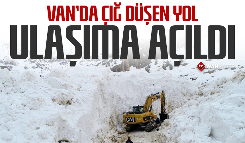 Van'da çığ düşen yol ulaşıma açıldı