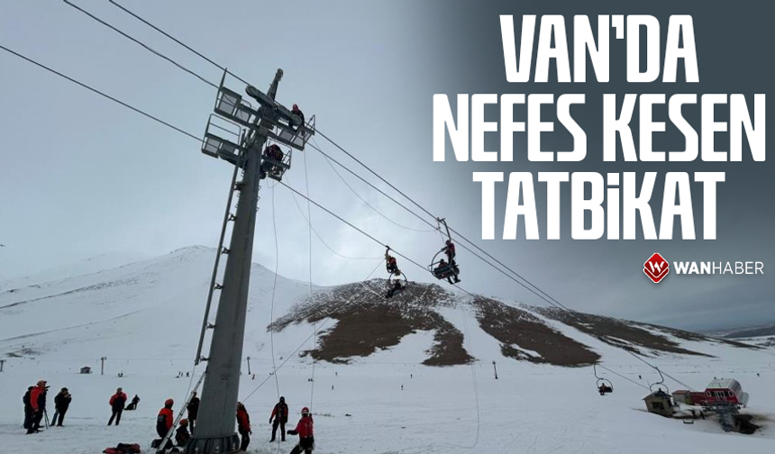 Van'da nefes kesen çığ tatbikatı gerçeği aratmadı