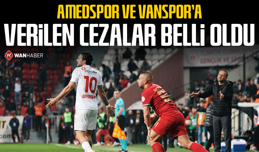 Amedspor ve Vanspor’a verilen cezalar belli oldu