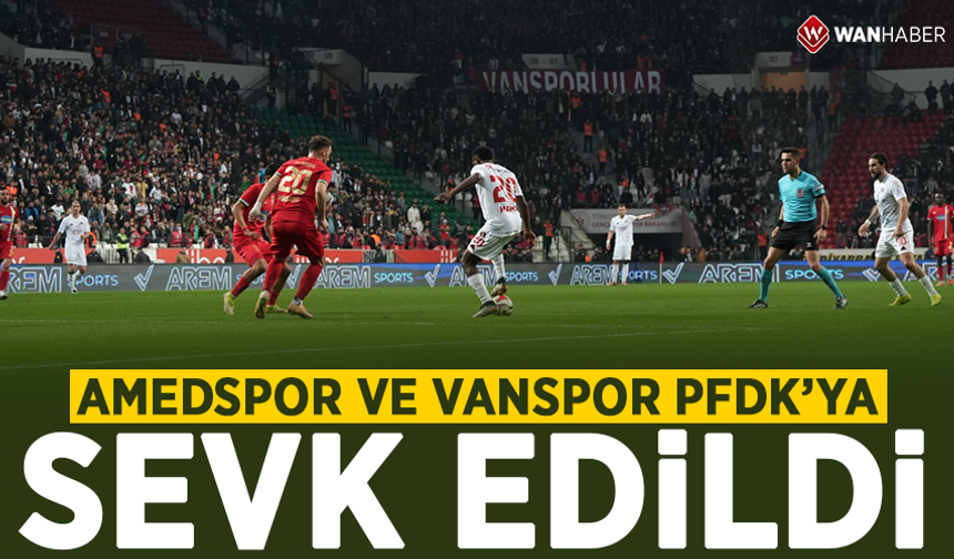 Amedspor ve Vanspor PFDK’ya sevk edildi