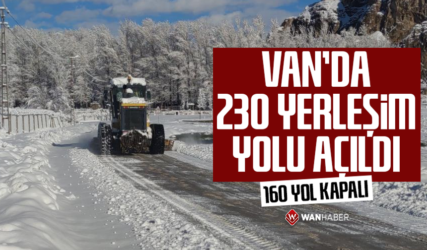 Van’da 230 yerleşim yolu açıldı, 160 yol kapalı