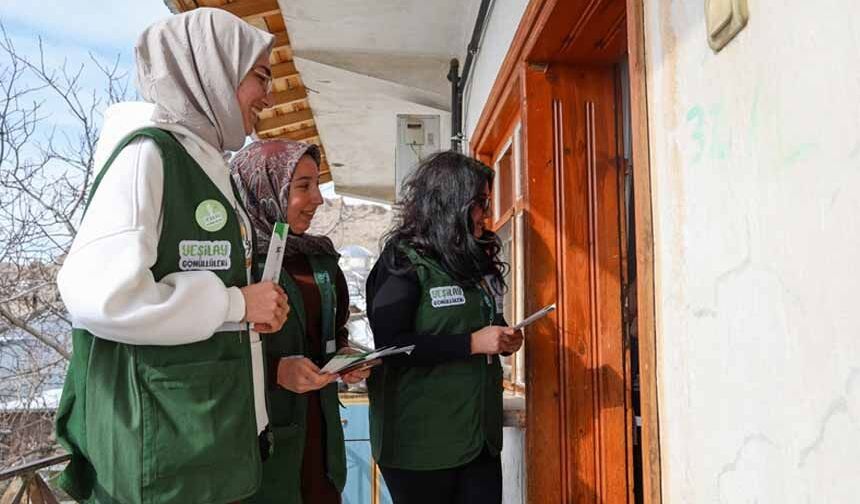 Van'da Yeşilay ekipleri kapı kapı gezerek aileleri bağımlılık konusunda bilinçlendiriyor