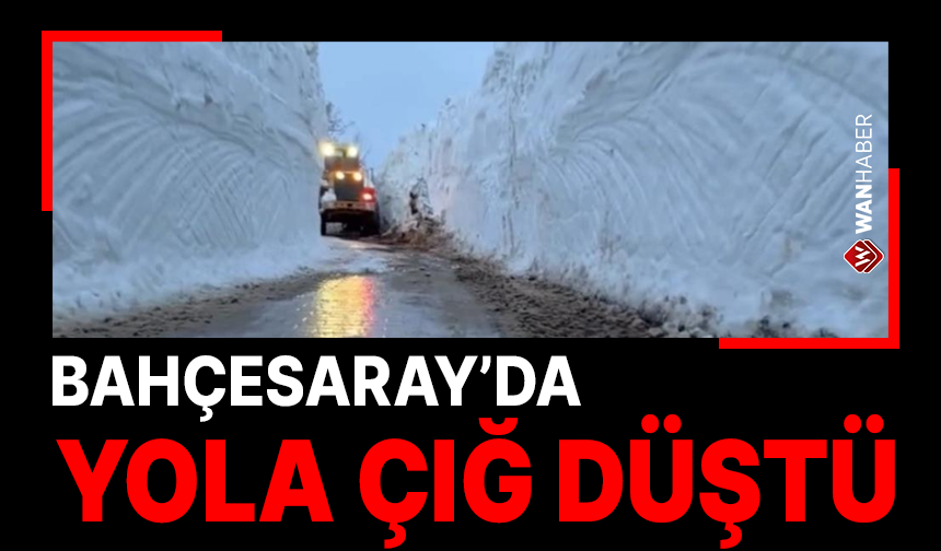 Bahçesaray'da bir yola daha çığ düştü