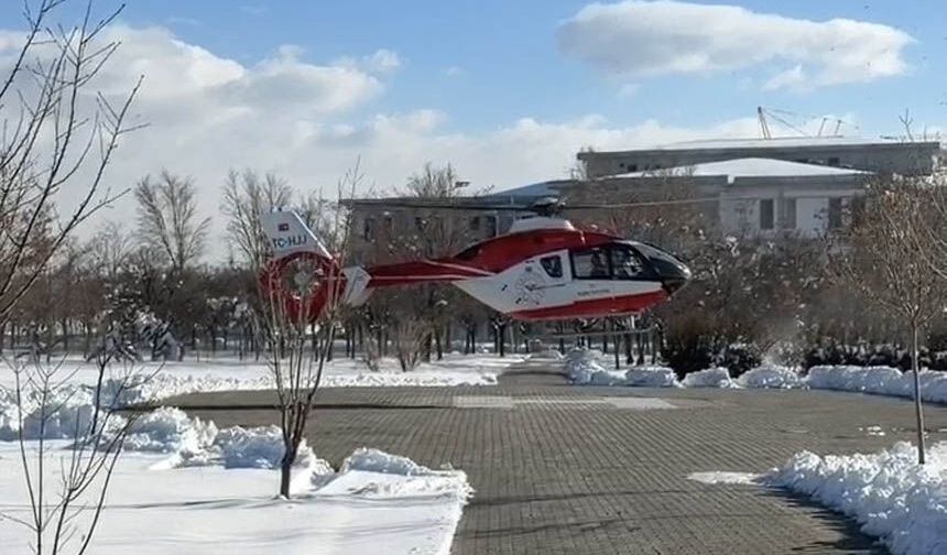 37 haftalık gebe helikopter ambulansla Van'a sevk edildi