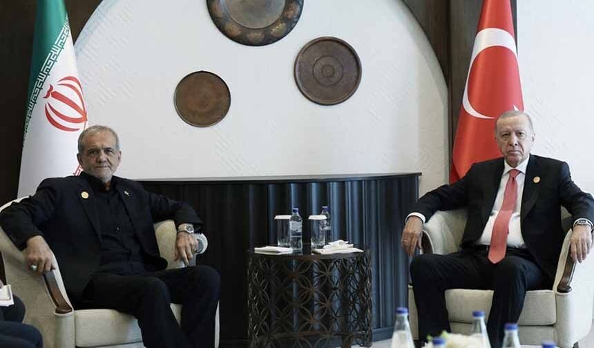 Erdoğan, İran Cumhurbaşkanı Pezeşkiyan ile görüştü