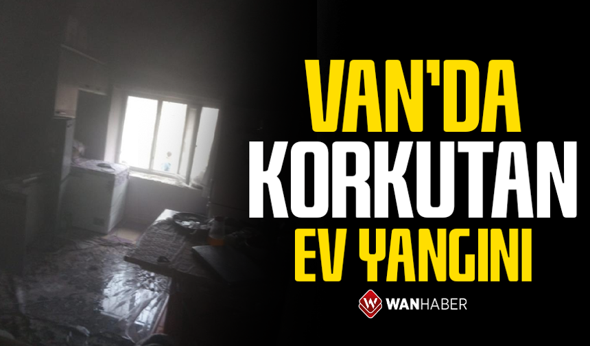 Van'da ev yangını