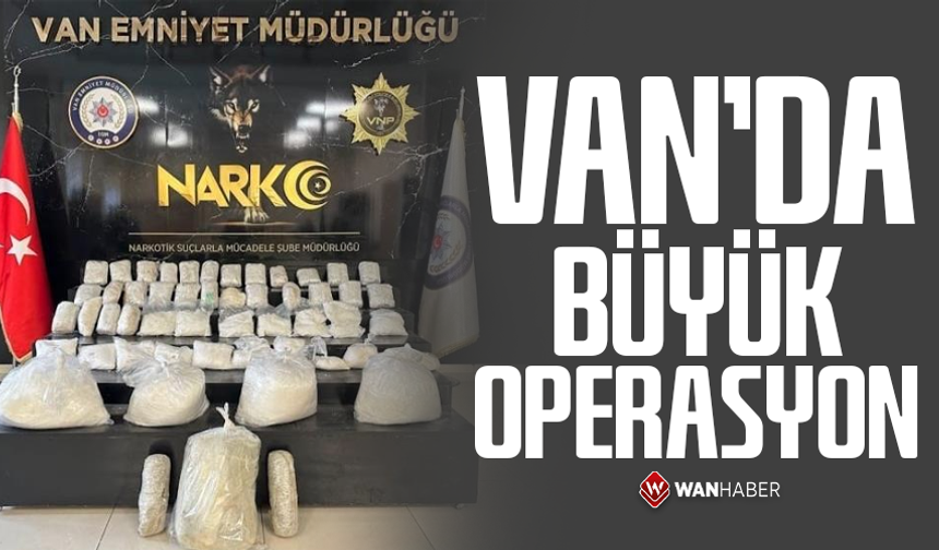 Van'da kamyonette 90 kilo uyuşturucu ele geçirildi