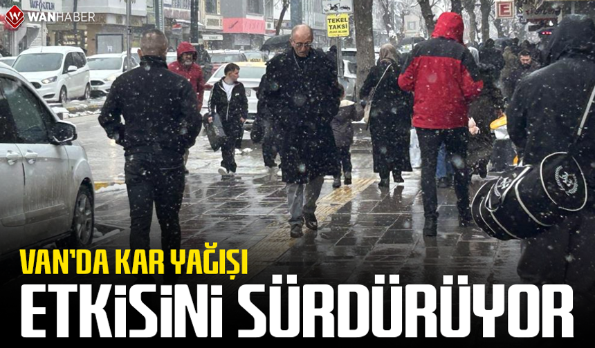 Van’da yoğun kar yağışı etkisini sürdürüyor