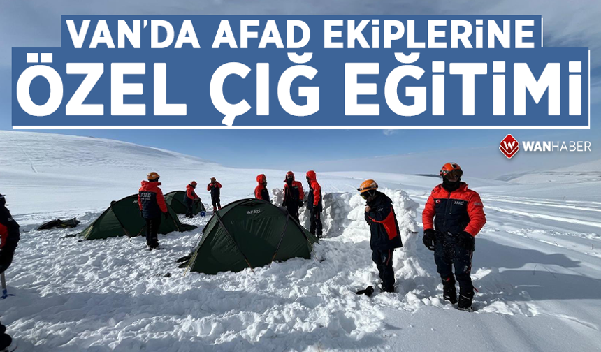 Van’da AFAD ekiplerine özel çığ eğitimi