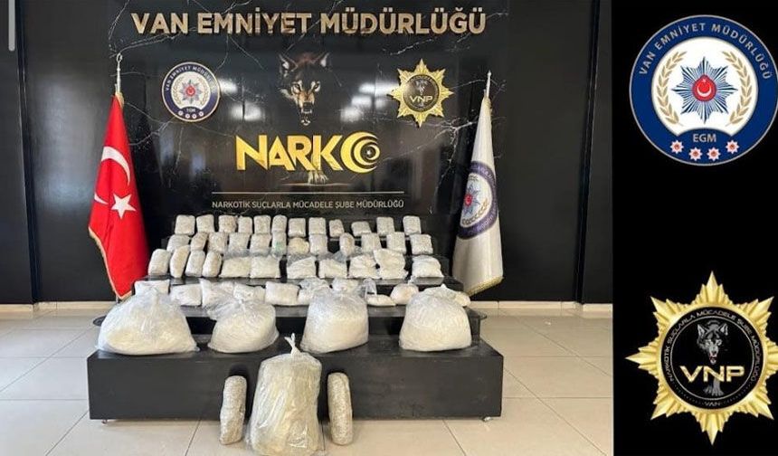 Van'da kamyonette 90 kilo uyuşturucu ele geçirildi