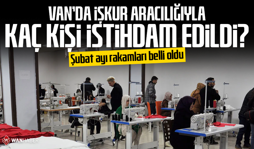 Van’da İŞKUR aracılığıyla kaç kişi istihdam edildi? Şubat ayı rakamları belli oldu