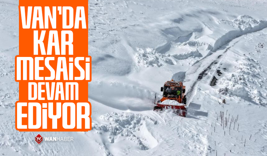 Van'da kar mesaisi devam ediyor