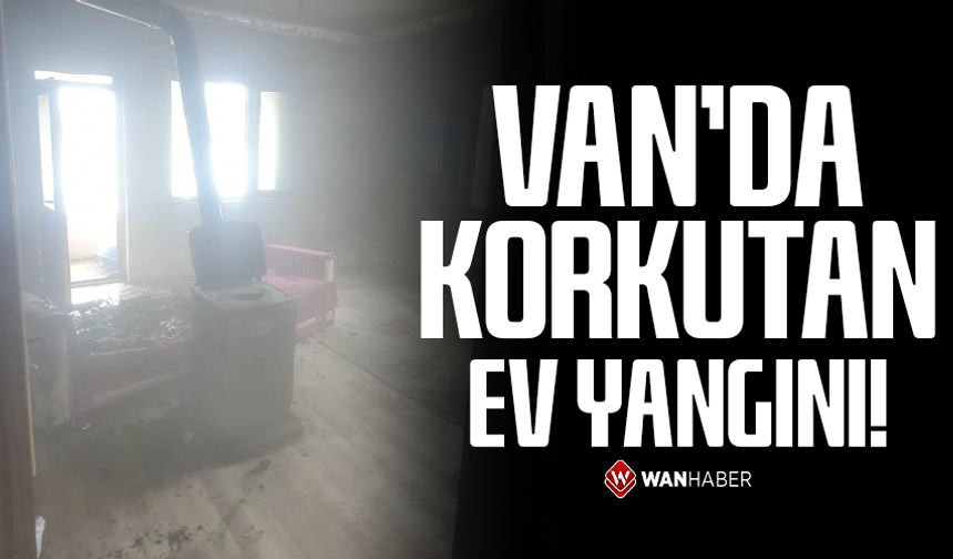 Van'da ev yangını