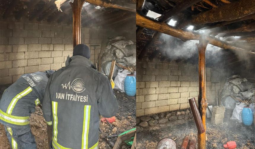 Van’ın Muradiye ilçesinde tandır evi yangını