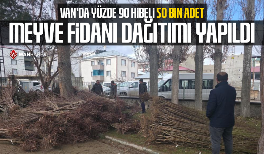 Van'da yüzde 90 hibeli 50 bin adet meyve fidanı dağıtımı yapıldı
