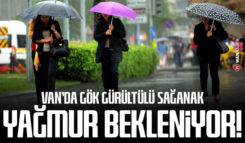 Van’da gök gürültülü sağanak yağmur bekleniyor!