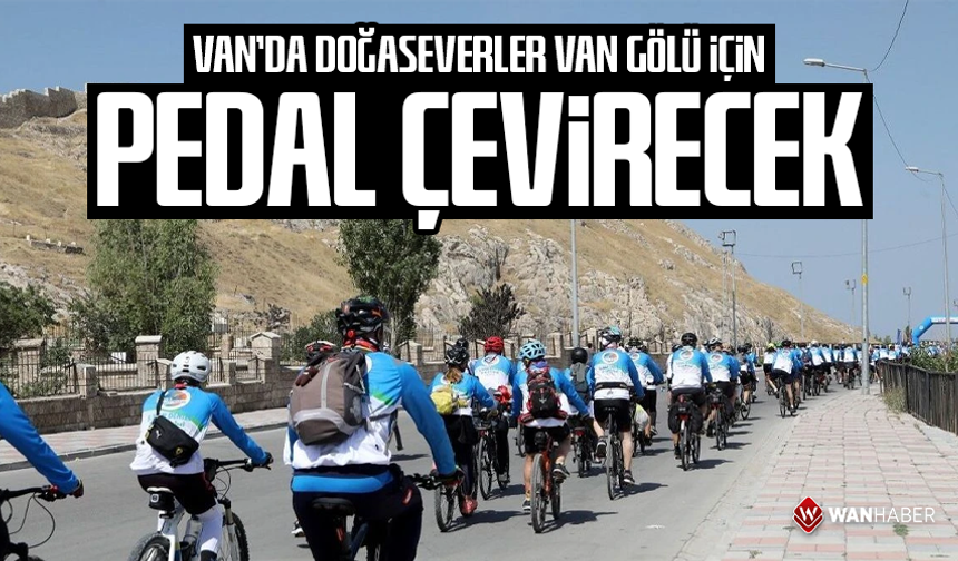Van’da doğaseverler Van Gölü için pedal çevirecek