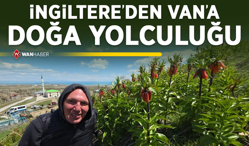 Ters laleleri görmek için İngiltere'den Van'a geldi