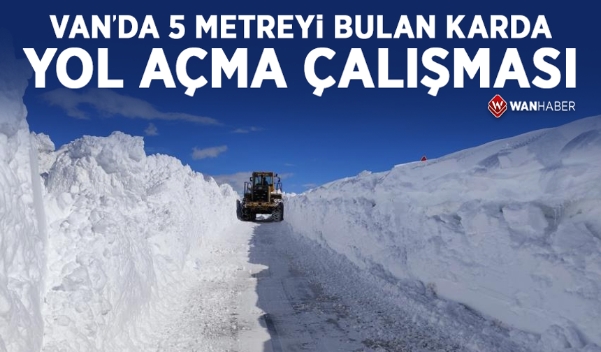 Van'da 5 metreyi bulan karda yol açma çalışması
