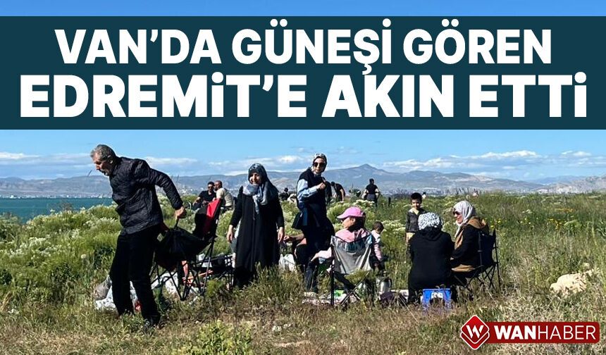 Sıcak havayı fırsat bilenler Edremit sahiline akın etti